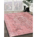 Machine Washable Contemporary Red Rug in a Family Room, wshcon2806