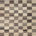 Square Contemporary Brown Checkered Rug, con2808