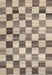 Contemporary Brown Checkered Rug, con2808