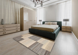 Contemporary Rose Purple Modern Rug in a Bedroom, con2809