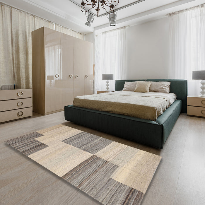 Machine Washable Contemporary Rose Dust Purple Rug in a Bedroom, wshcon2809