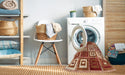 Machine Washable Contemporary Sandy Brown Rug in a Washing Machine, wshcon280