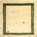 Sideview of Machine Washable Contemporary Brass Green Rug, wshcon2810