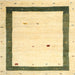 Square Contemporary Copper Green Solid Rug, con2810