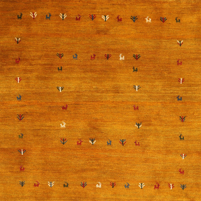 Sideview of Machine Washable Contemporary Orange Red Rug, wshcon2816