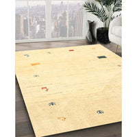 Contemporary Sun Yellow Solid Rug, con2817