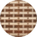 Sideview of Contemporary Saddle Brown Modern Rug, con281