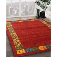 Contemporary Red Modern Rug, con2820