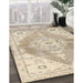 Contemporary Golden Blonde Gold Modern Rug in Family Room, con2821