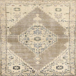 Square Contemporary Golden Blonde Gold Modern Rug, con2821