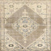 Square Contemporary Golden Blonde Gold Modern Rug, con2821