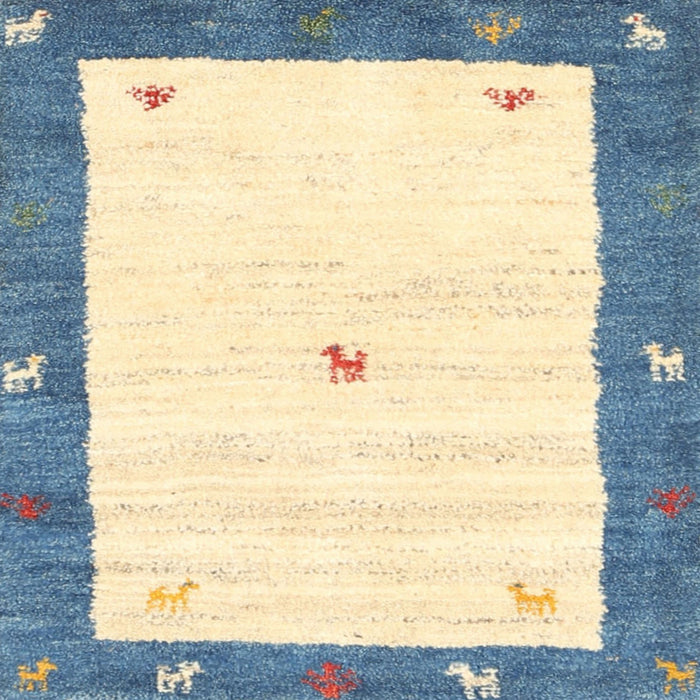 Square Contemporary Cadet Blue Green Modern Rug, con2822