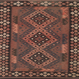 Sideview of Machine Washable Contemporary Rust Pink Rug, wshcon2824