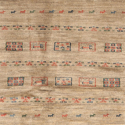 Sideview of Machine Washable Contemporary Sandy Brown Rug, wshcon2826