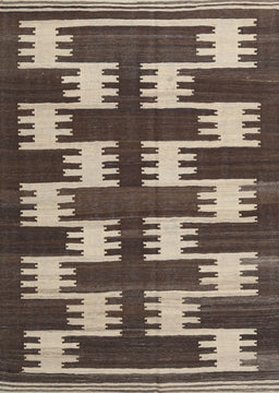 Contemporary Bakers Brown Modern Rug, con2828