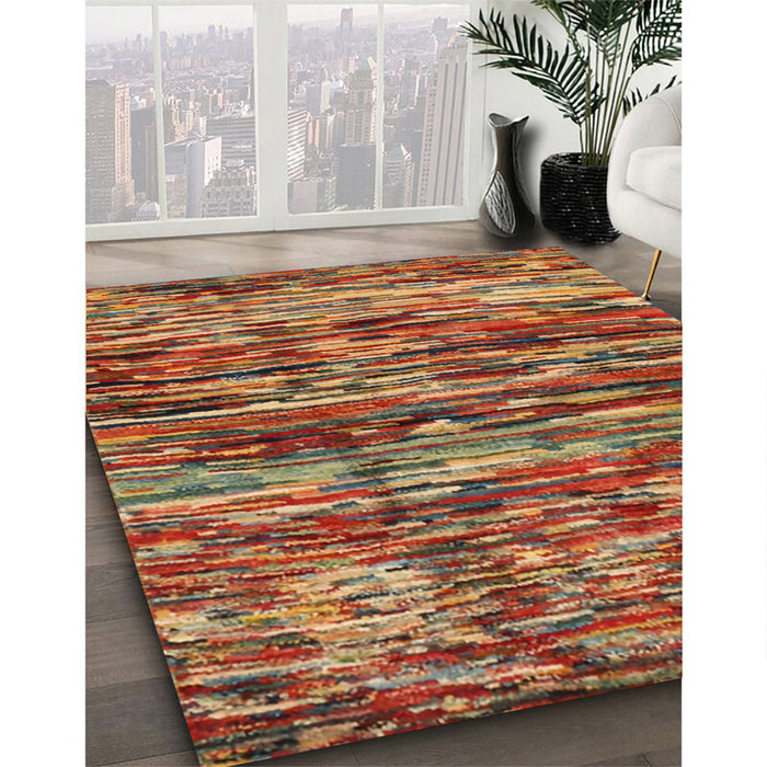 Machine Washable Contemporary Bronze Brown Rug in a Family Room, wshcon2829