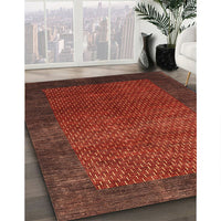 Contemporary Red Modern Rug, con282