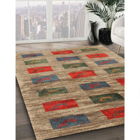 Contemporary Sienna Brown Modern Rug, con2831