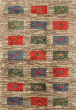 Contemporary Sienna Brown Modern Rug, con2831