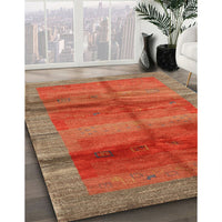 Contemporary Neon Red Modern Rug, con2832