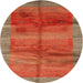 Sideview of Contemporary Neon Red Modern Rug, con2832