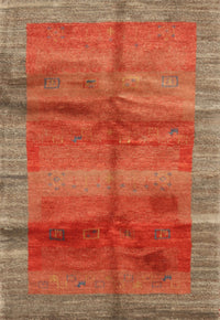 Machine Washable Contemporary Neon Red Rug, wshcon2832