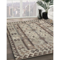 Contemporary Tan Brown Modern Rug, con2833