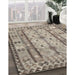 Contemporary Tan Brown Modern Rug in Family Room, con2833