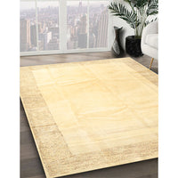 Contemporary Sun Yellow Solid Rug, con2835