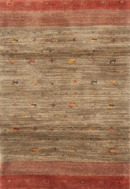 Machine Washable Contemporary Red Rug, wshcon2837
