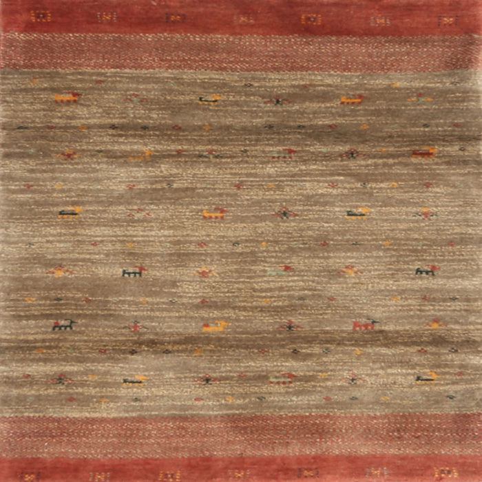 Sideview of Machine Washable Contemporary Red Rug, wshcon2837