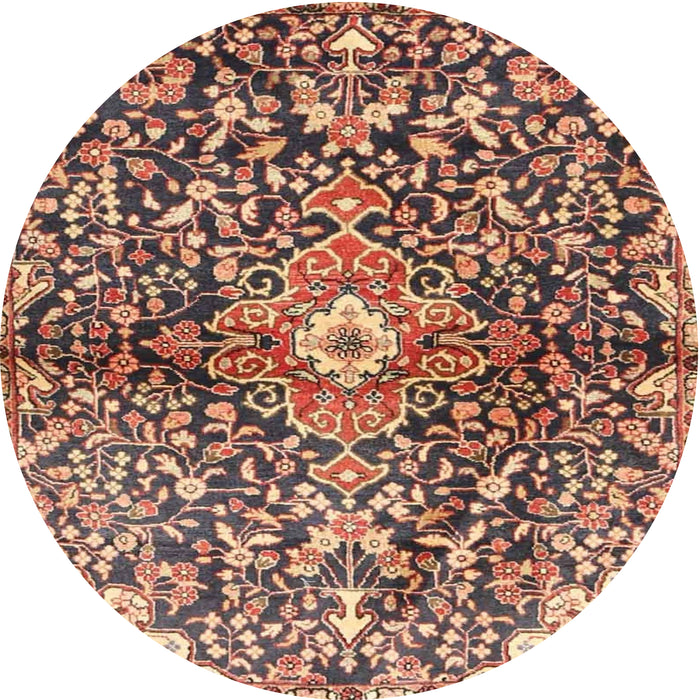 Sideview of Contemporary Dark Sienna Brown Modern Rug, con2839