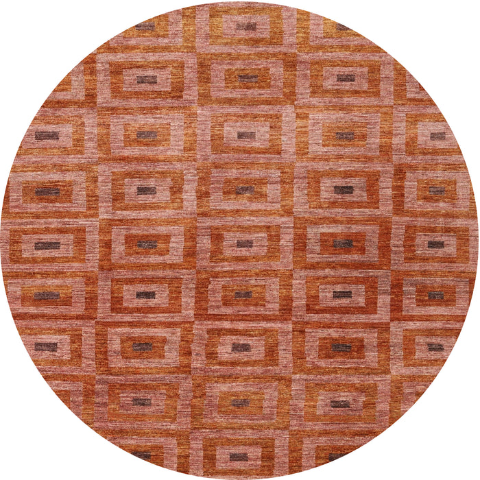 Sideview of Contemporary Red Modern Rug, con283