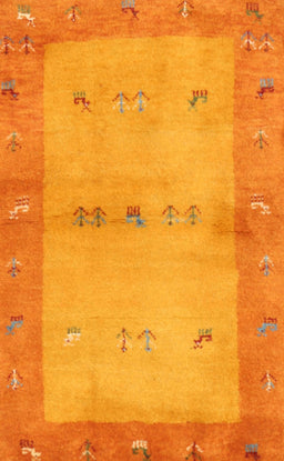 Contemporary Neon Orange Oriental Rug, con2842