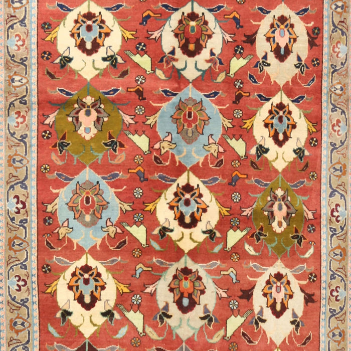 Machine Washable Contemporary Red Rug, wshcon2843