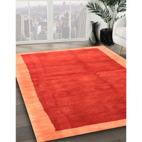 Contemporary Orange Red Modern Rug, con2844