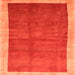 Sideview of Machine Washable Contemporary Orange Red Rug, wshcon2844