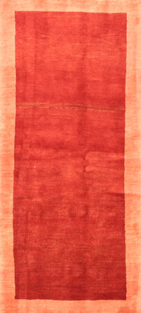 Machine Washable Contemporary Orange Red Rug, wshcon2844
