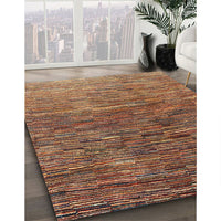 Contemporary Saffron Red Modern Rug, con2845