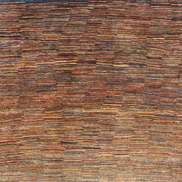 Sideview of Machine Washable Contemporary Saffron Red Rug, wshcon2845