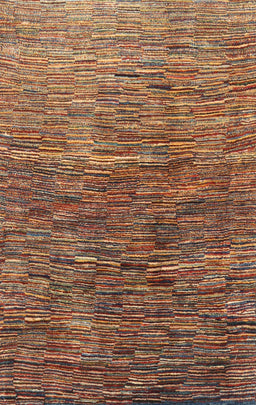 Contemporary Saffron Red Modern Rug, con2845