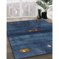 Contemporary Azure Blue Modern Rug, con2846