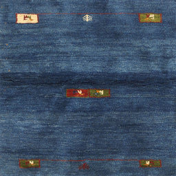 Square Contemporary Azure Blue Modern Rug, con2846