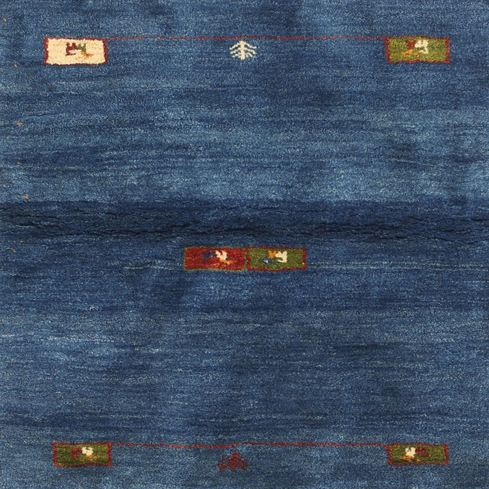 Sideview of Machine Washable Contemporary Azure Blue Rug, wshcon2846