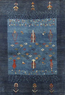 Contemporary Azure Blue Modern Rug, con2849