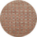 Square Machine Washable Contemporary Light Copper Gold Rug, wshcon284