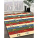 Machine Washable Contemporary Brown Red Rug in a Family Room, wshcon2851