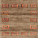 Square Contemporary Red Modern Rug, con2853