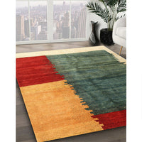 Contemporary Copper Green Modern Rug, con2854