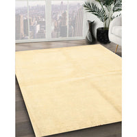 Contemporary Sun Yellow Solid Rug, con2855